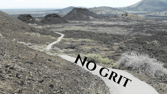 grit road and mountains