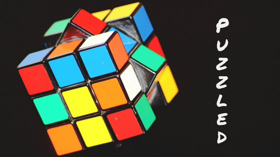 rubiks cube on black