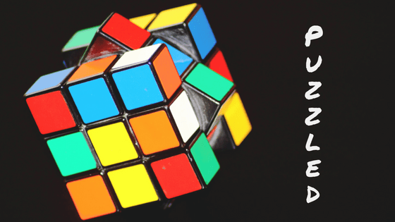 rubiks cube on black