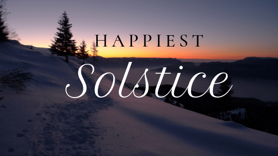 winter landscape with a sunset