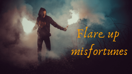 man with a flare in his hand