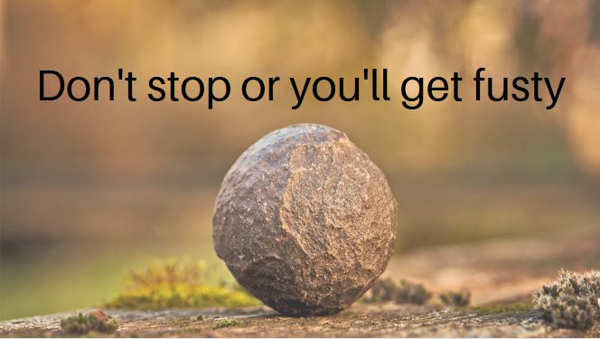 round stone on the ground