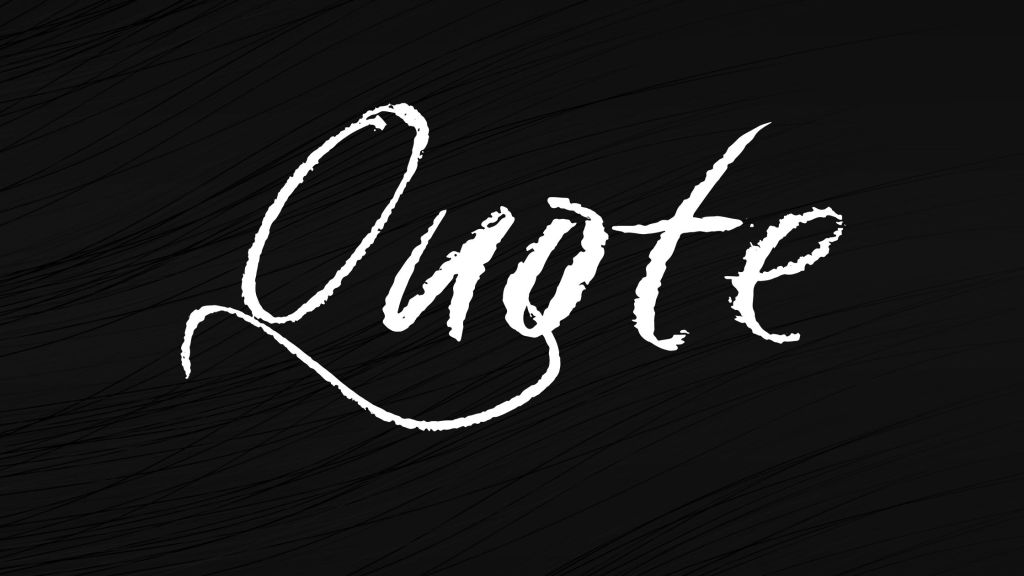 quote word on blackground