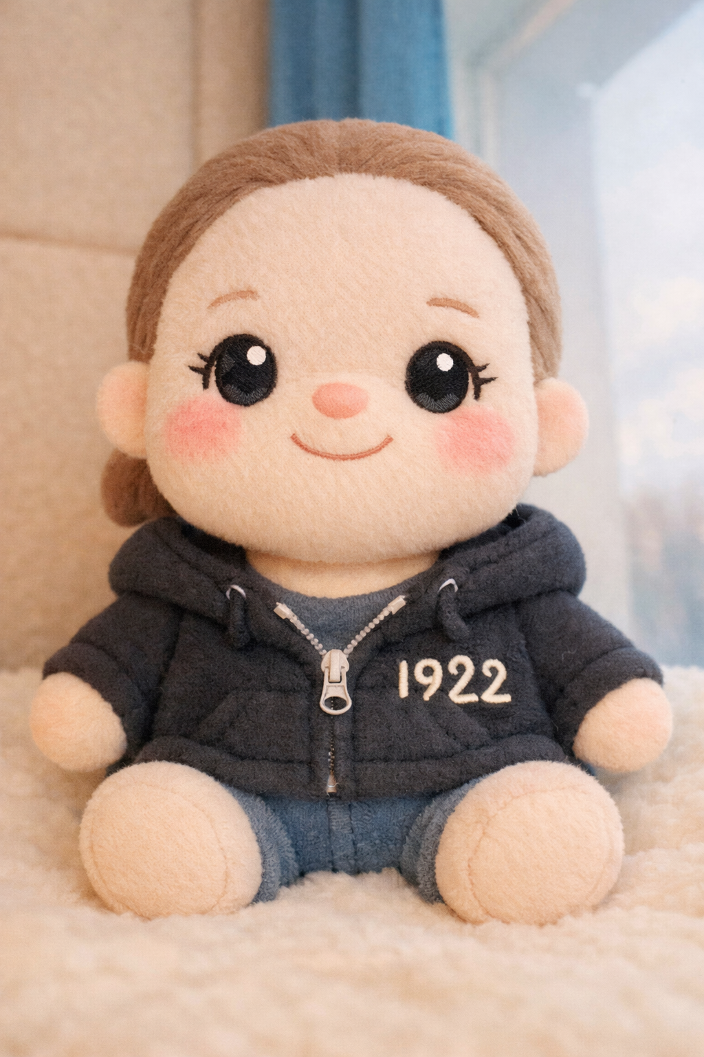 sitting female soft toy