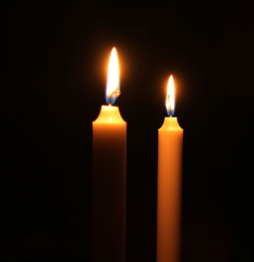two candles burning