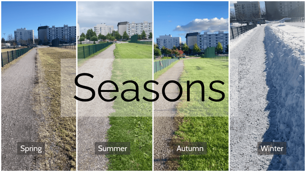 Four seasons, the same place